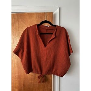 ZARA midi top with tie